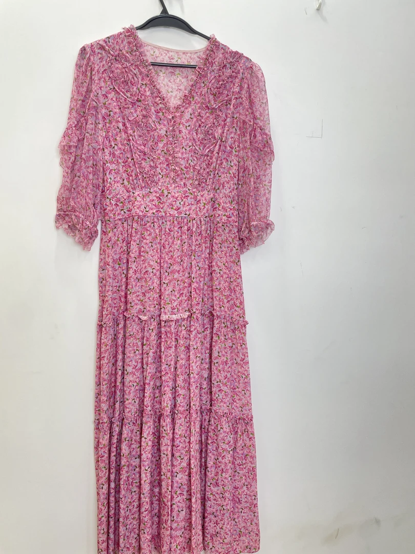 【飞哥女装】桑蚕丝印花宽松显瘦轻奢高端连衣裙 稀缺孤品6