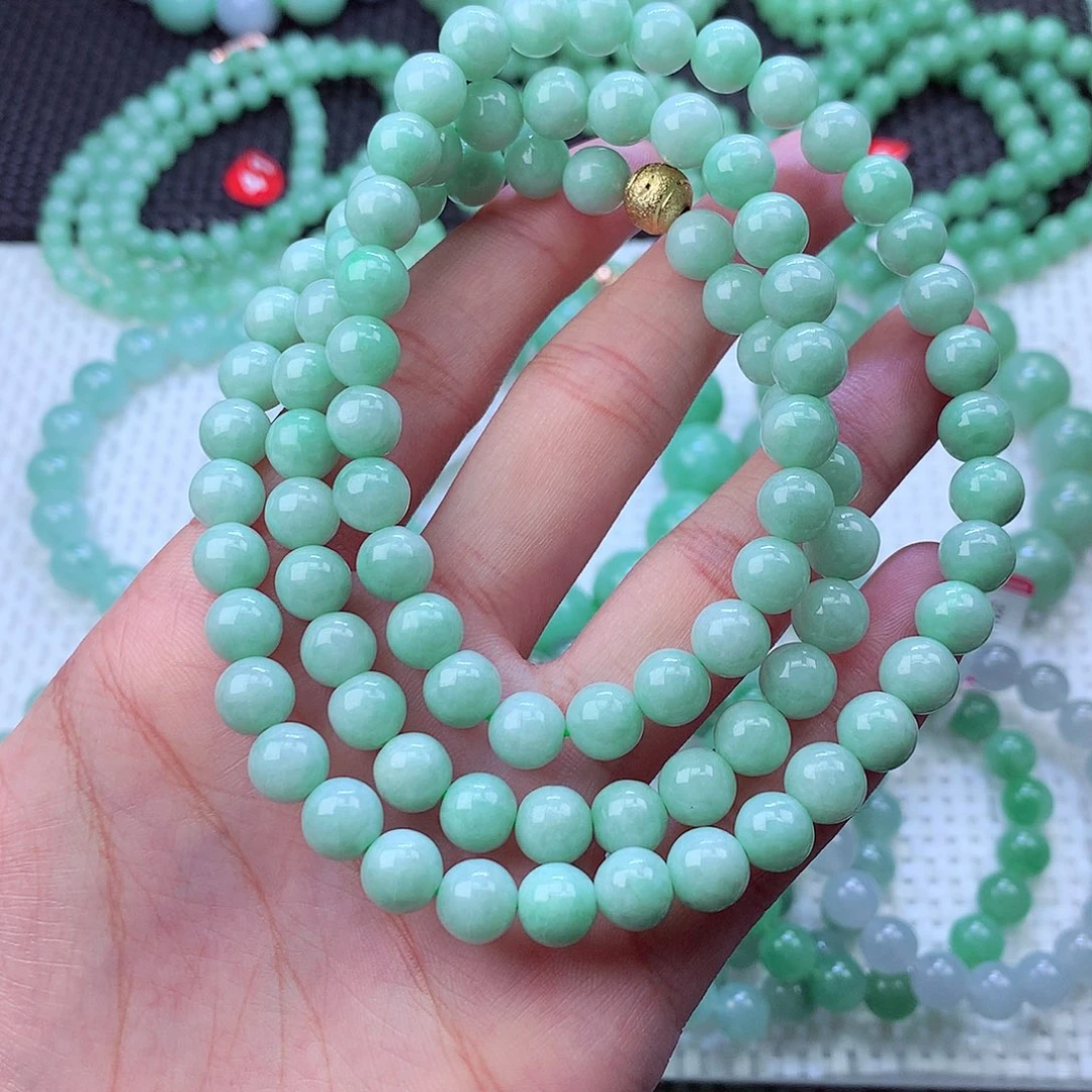 翡翠未镶嵌毛衣链卡8