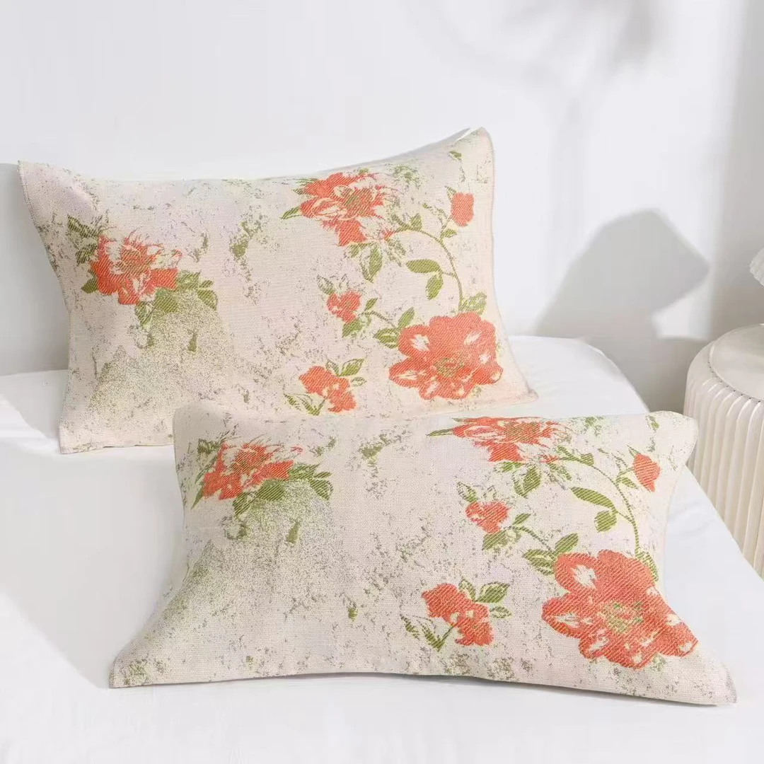 （国色天香）枕巾一对48*74罗布麻枕巾