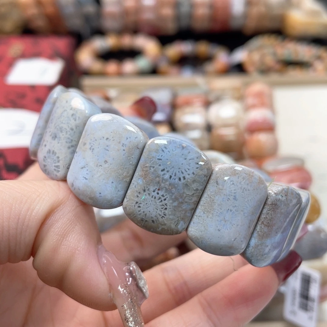 硅化珊瑚（珊瑚玉）手链未镶嵌苏*554