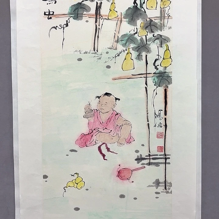 国画亲笔手绘放心去藏