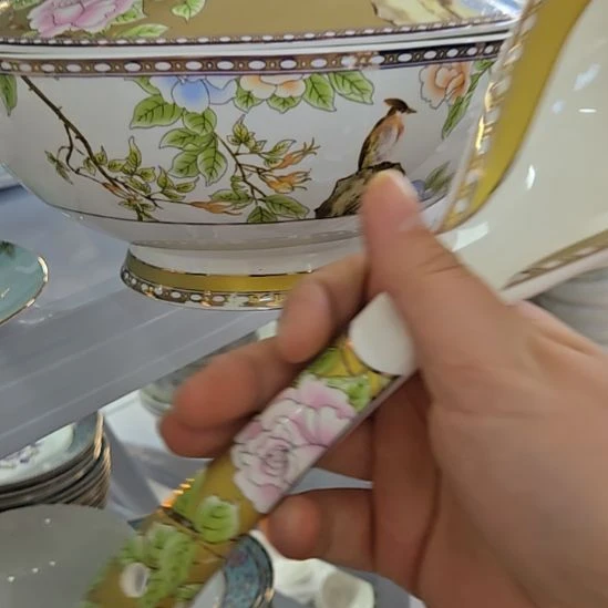 瓷片瑕疵琴瑟和鸣汤锅一个汤勺一个66666