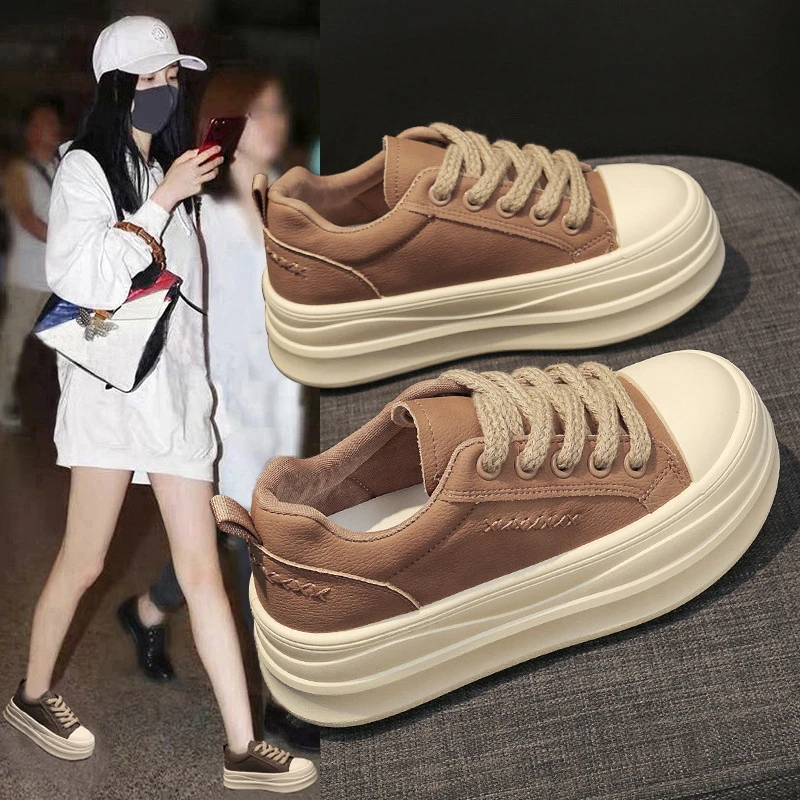 加绒保暖休闲运动鞋巨好看不累脚厚底增高松糕鞋2025秋冬新款爆款