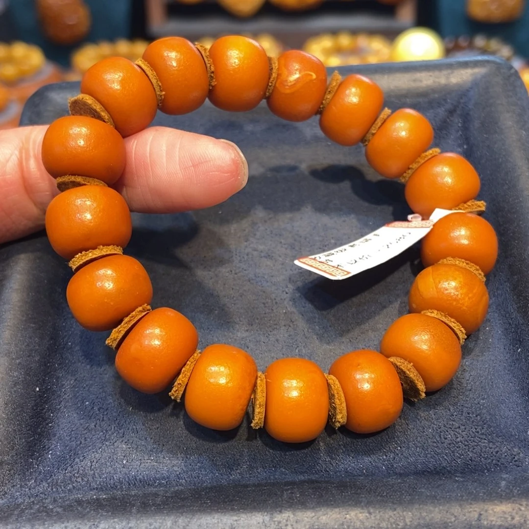 琥珀未镶嵌手链蜜蜡