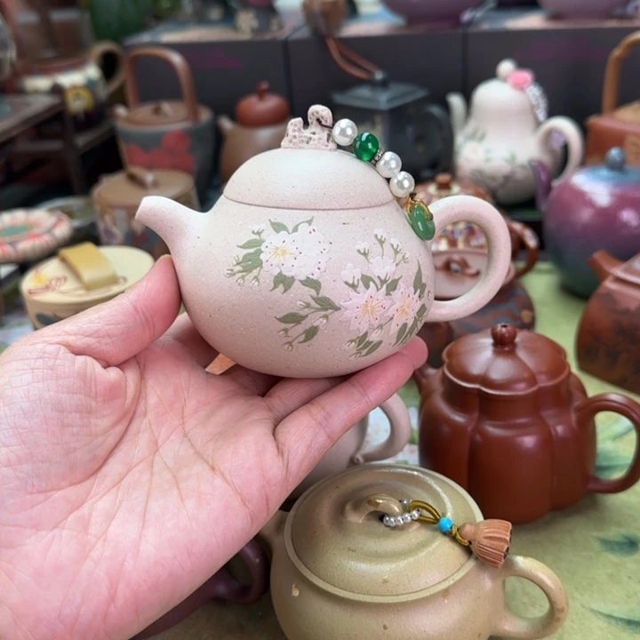 茶壶紫砂桃花胖梨
