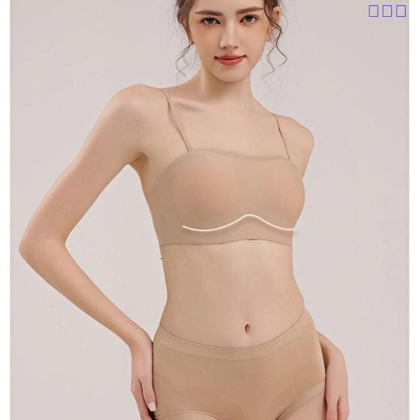 ZiQingShi紫青识新款发泡果冻无肩带隐形美背抹胸女防滑聚拢无痕