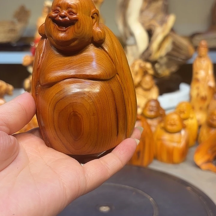 柏木太行崖柏弥勒佛