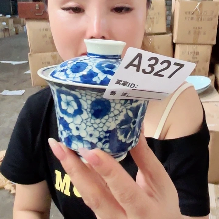 摆件景德镇高温陶瓷A327万花