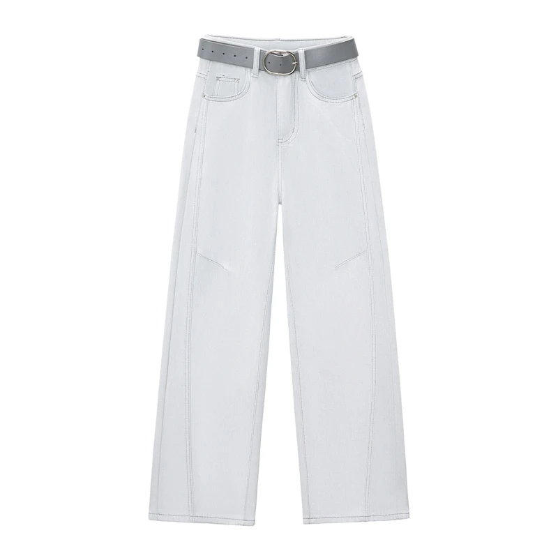 【金拐子专属】2025夏季新款牛仔裤女直筒裤宽松显瘦弯刀裤休闲1655