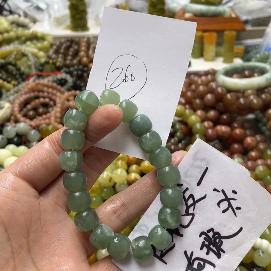 蛇纹石玉手链合金