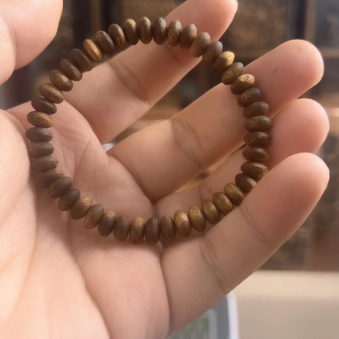 沉香手串算盘珠单圈7mm