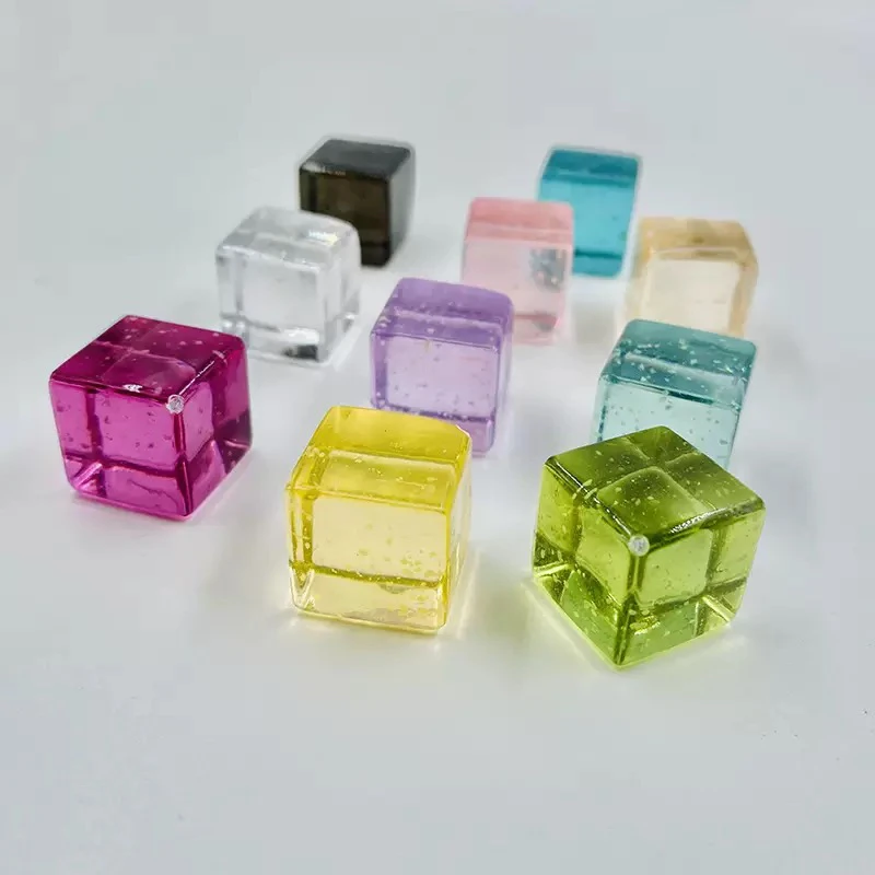 【粉溜溜】1包10颗树脂18mm平面仿真冰块diy配件