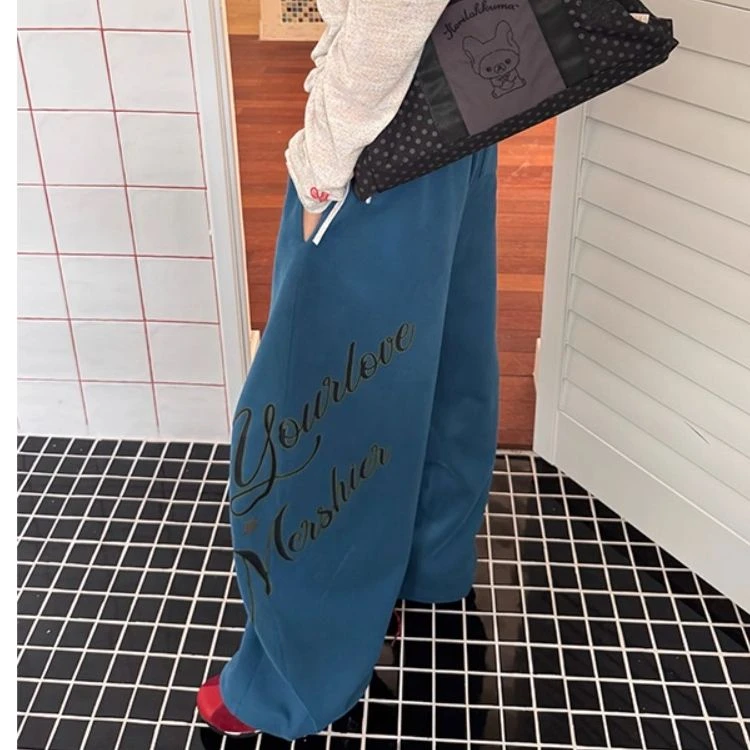 美式嘻哈高腰街舞宽松hiphop印花街头跳舞爵士舞长裤jzza运动裤子