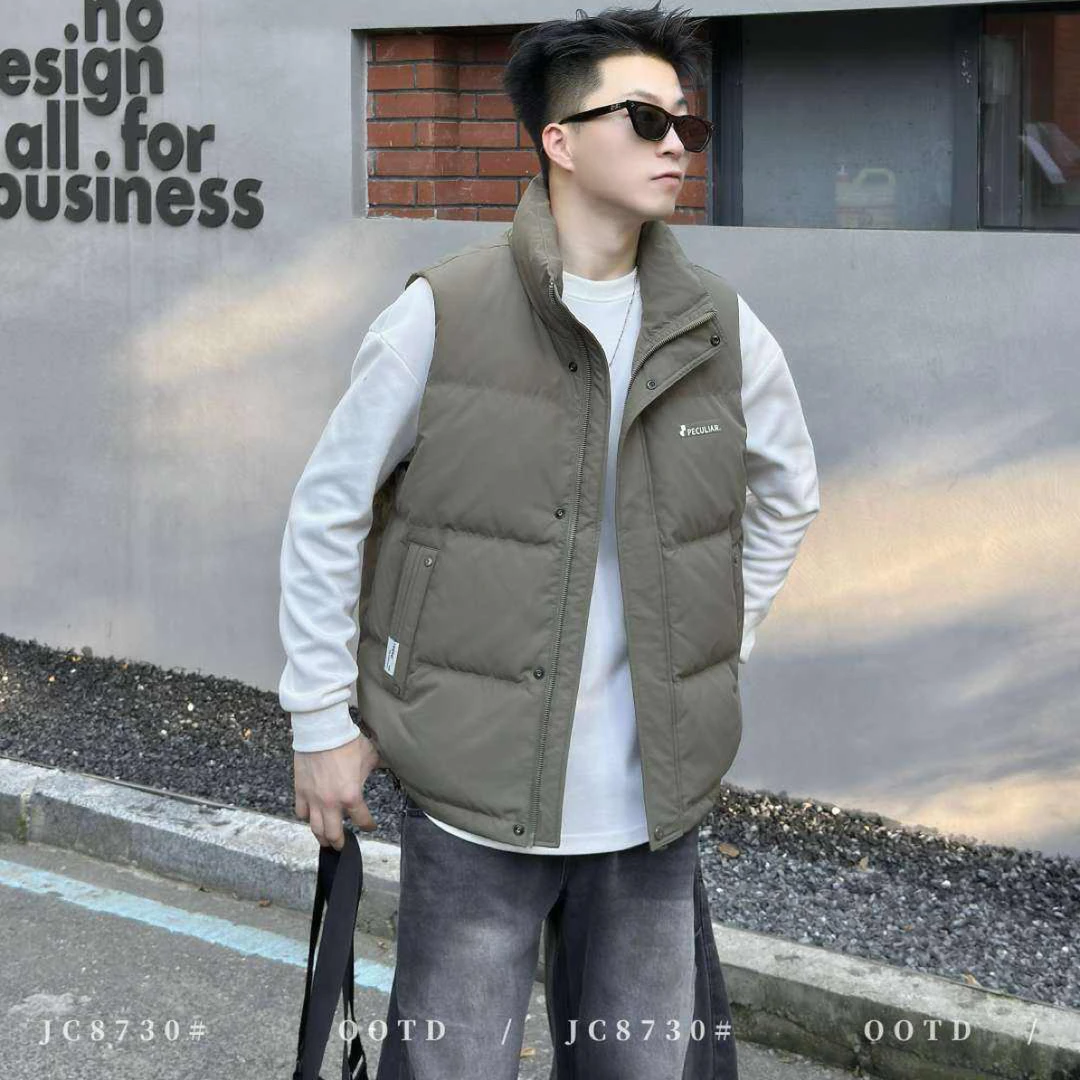 8730冬季立领韩系加厚男士薄款保暖免烫短款