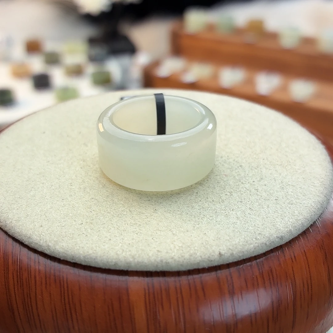 和田玉未镶嵌戒指i28晴水圆切17.6mm港码15