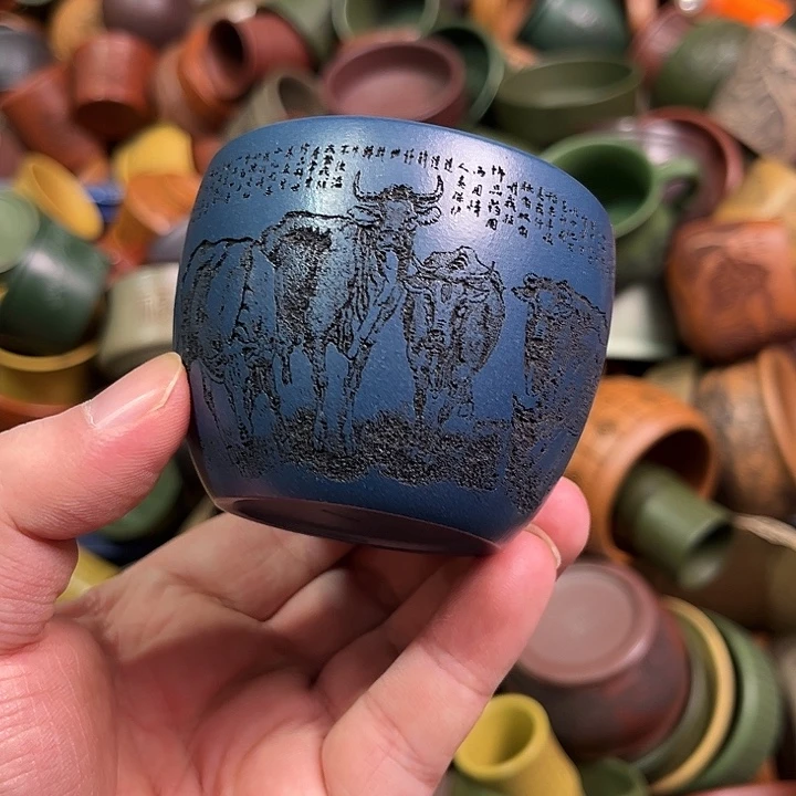 紫砂茶杯全手工紫砂主人杯