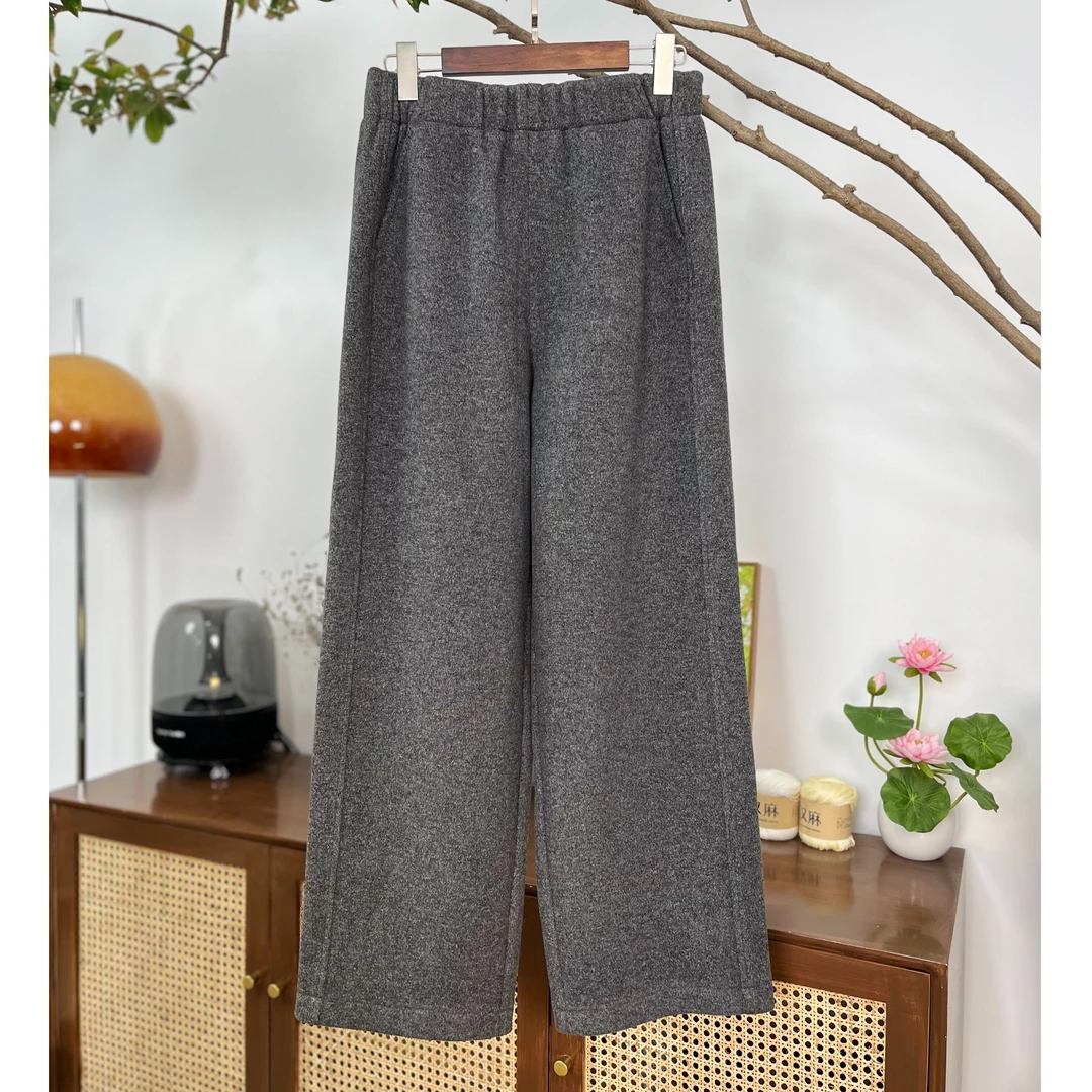 【好友裤】舒适升级羊绒羊毛窄版直筒裤加厚秋冬保暖系列百搭显瘦