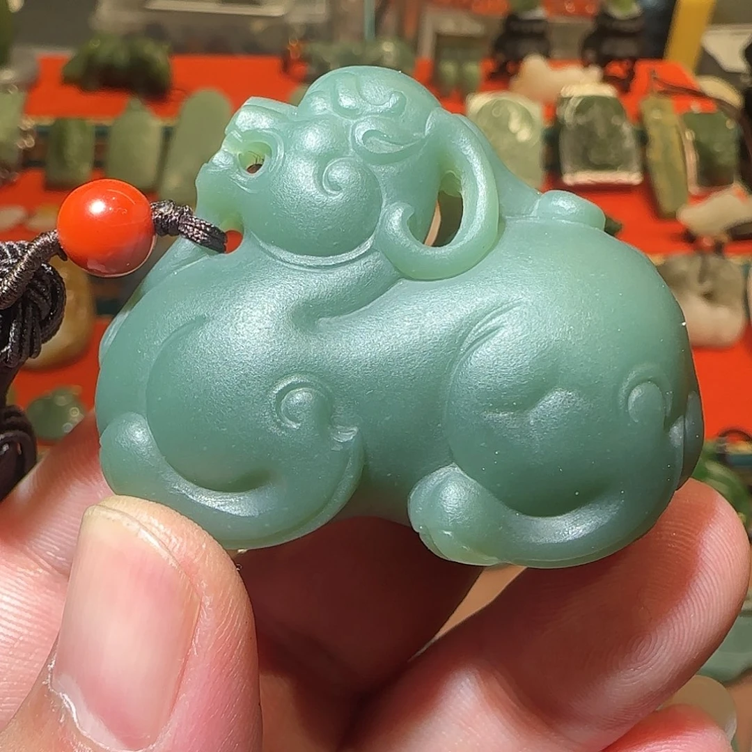 和田玉颈饰18K金镶嵌王*明