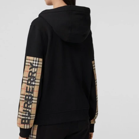 99新 BURBERRY/博柏利 麒麟臂格纹拉链外套