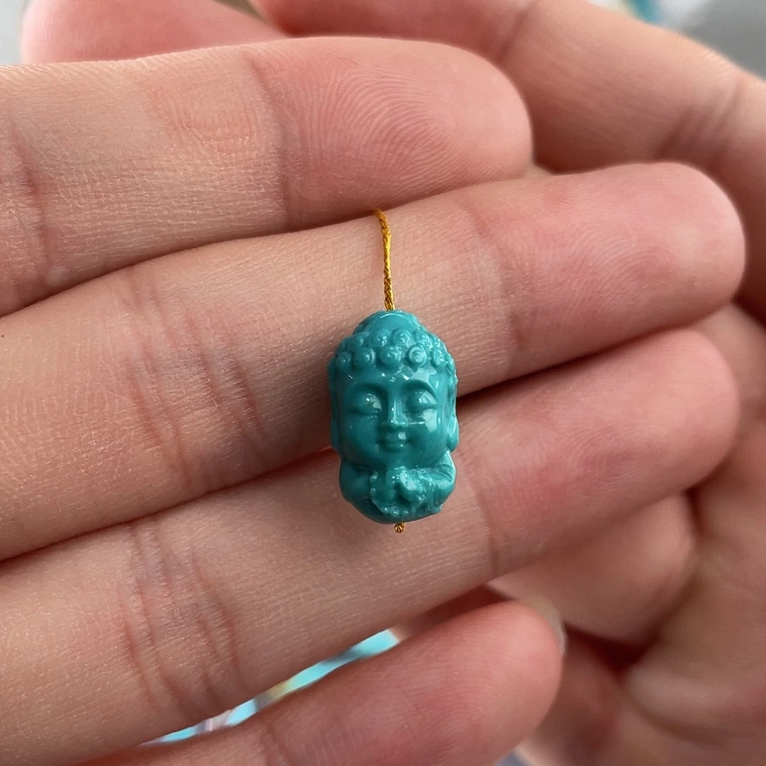 绿松石未镶嵌珠宝半成品宝宝佛