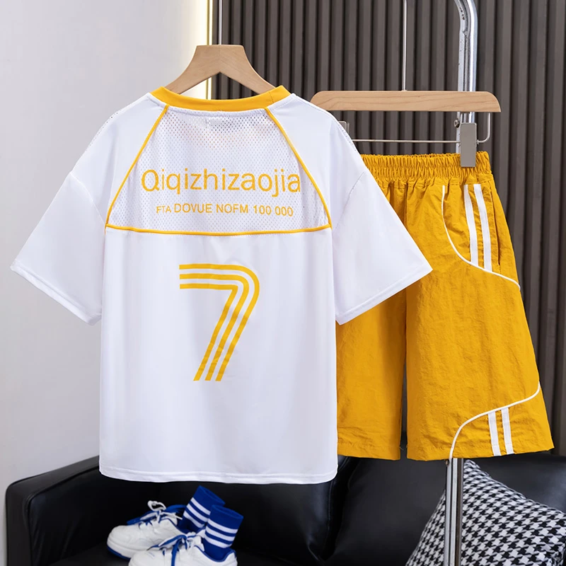 男童洋气套装新款薄款男孩夏季短袖男童夏装套装儿童服装潮流夏款