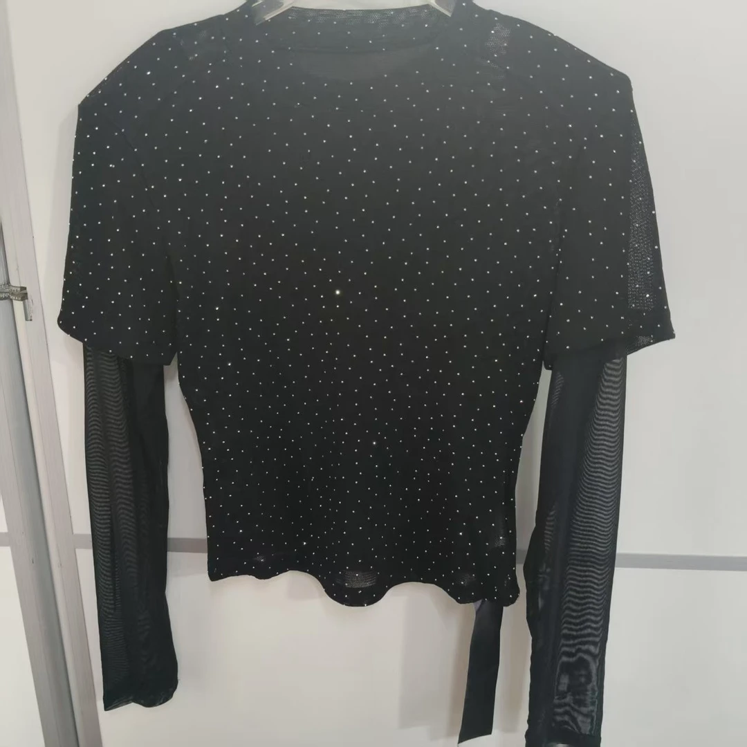 608/79/135  小众设计感显瘦百搭休闲显瘦重工烫钻T恤