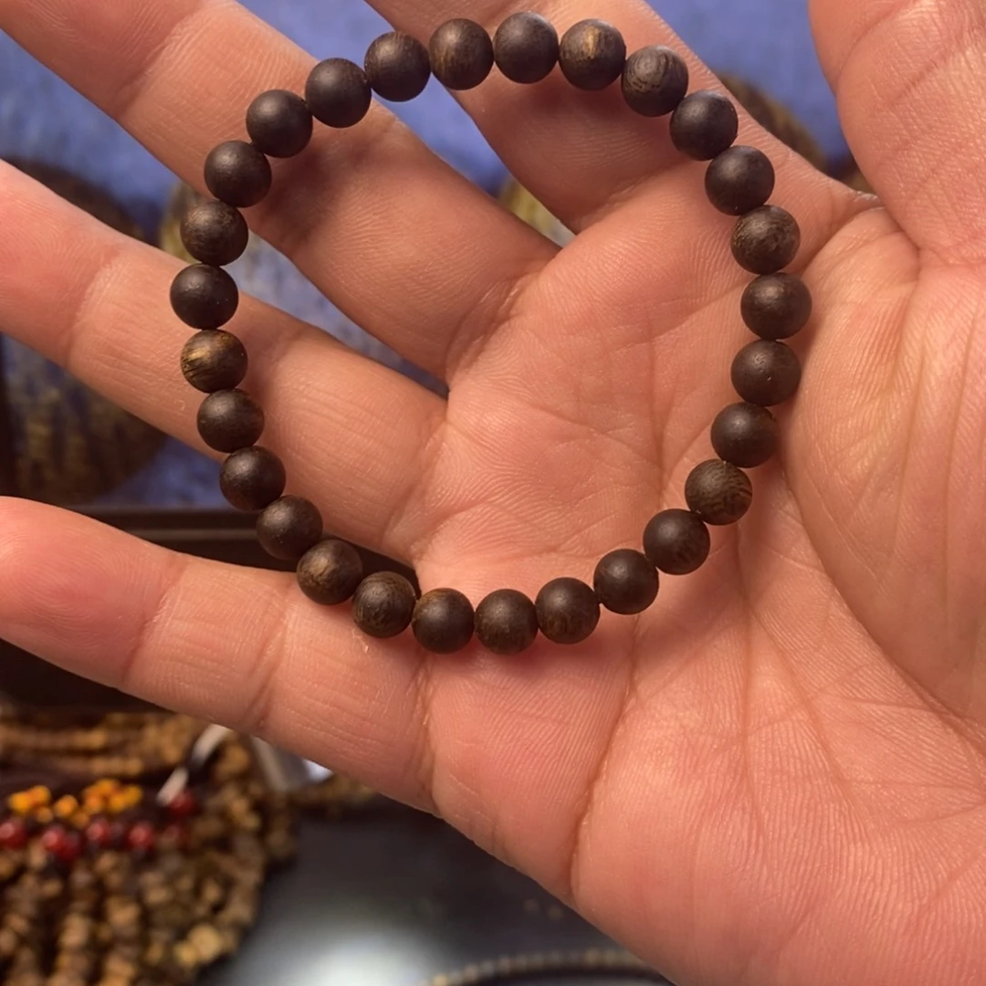 沉香手串尹*妤沉水圆珠06单圈多样性发一