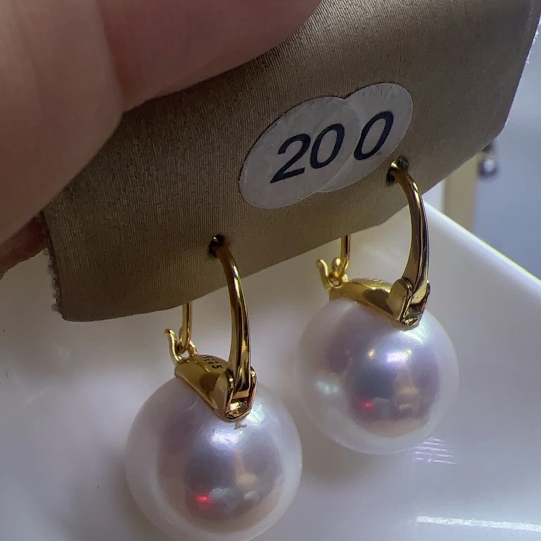 淡水珍珠耳饰银S925镶嵌