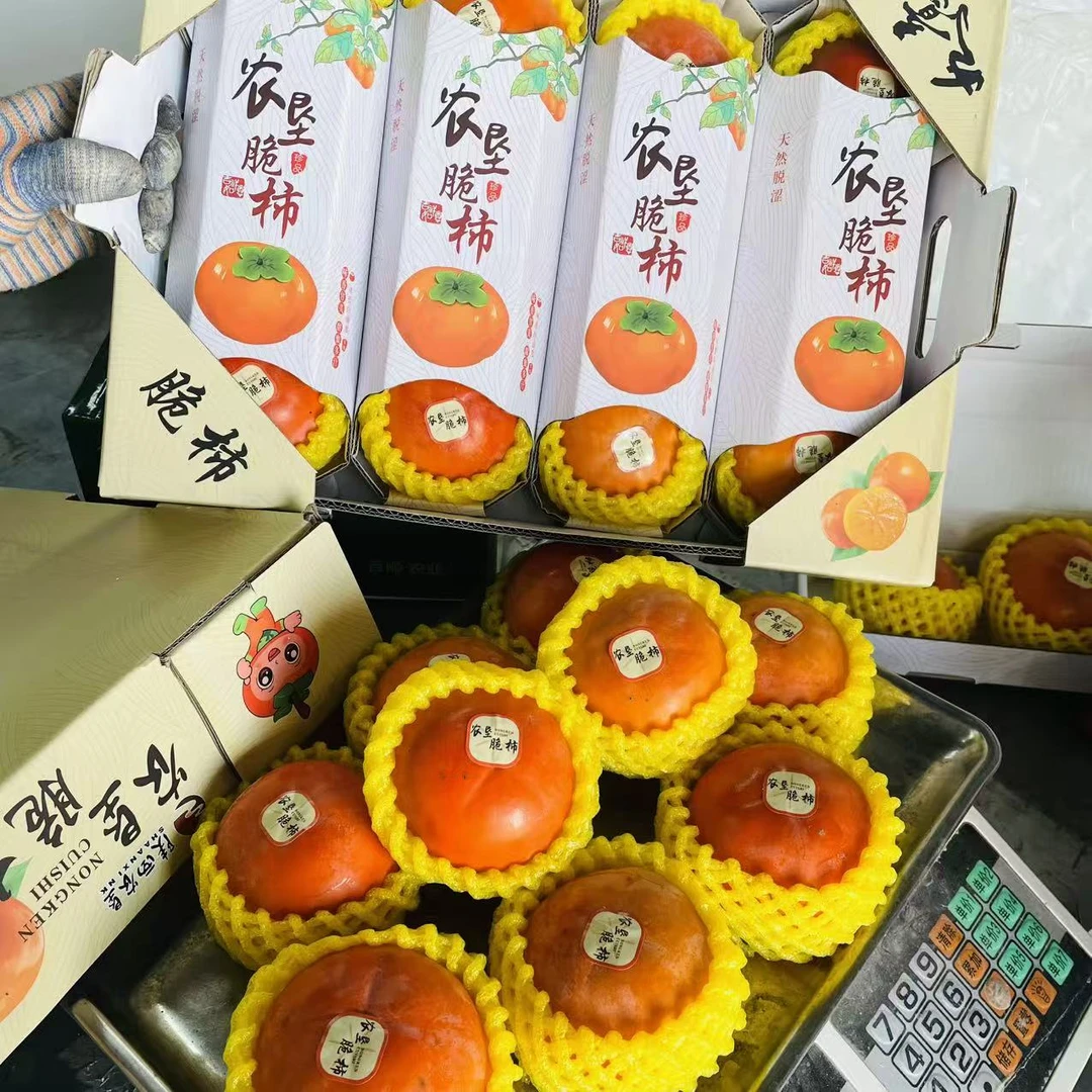 【农垦脆柿】  新鲜采摘  脆甜不涩  净重3.8斤