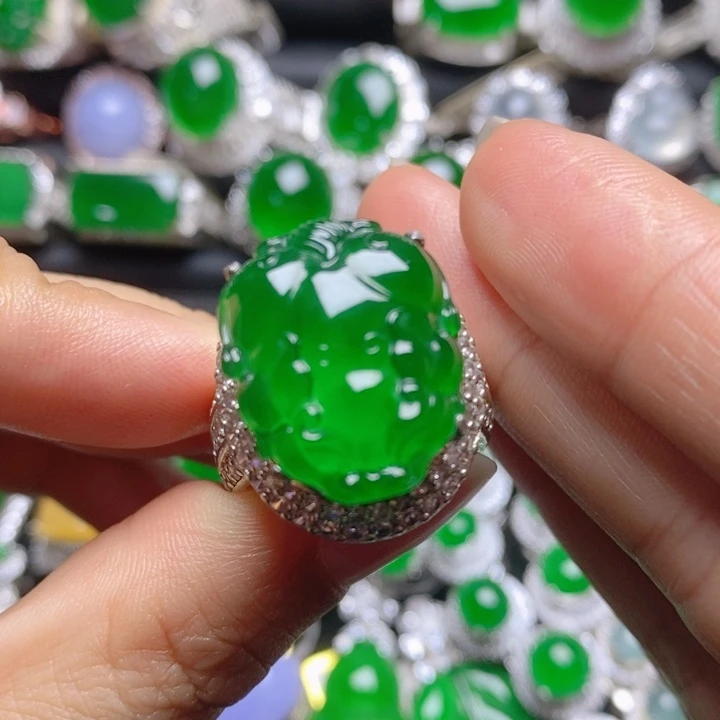 翡翠未镶嵌挂件貔貅