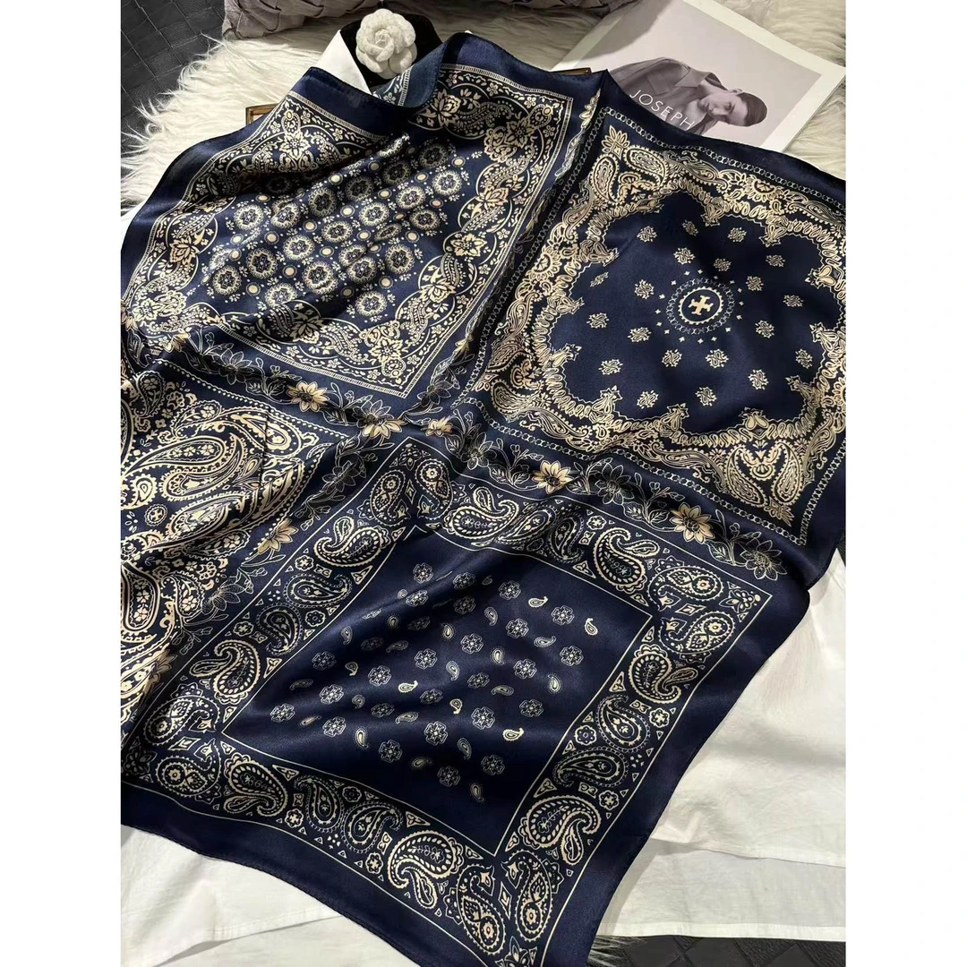 (618福利-Q)70cm100％桑蚕丝乔其纱真丝丝巾围巾方巾