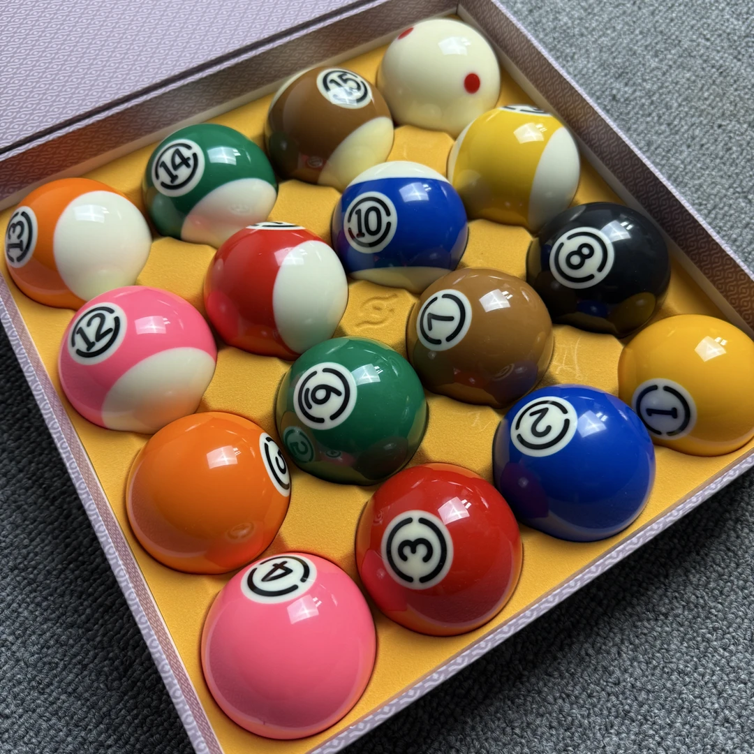 高端黑金刚16六点红TV水晶母球中式黑八标准比赛专业台球子用品