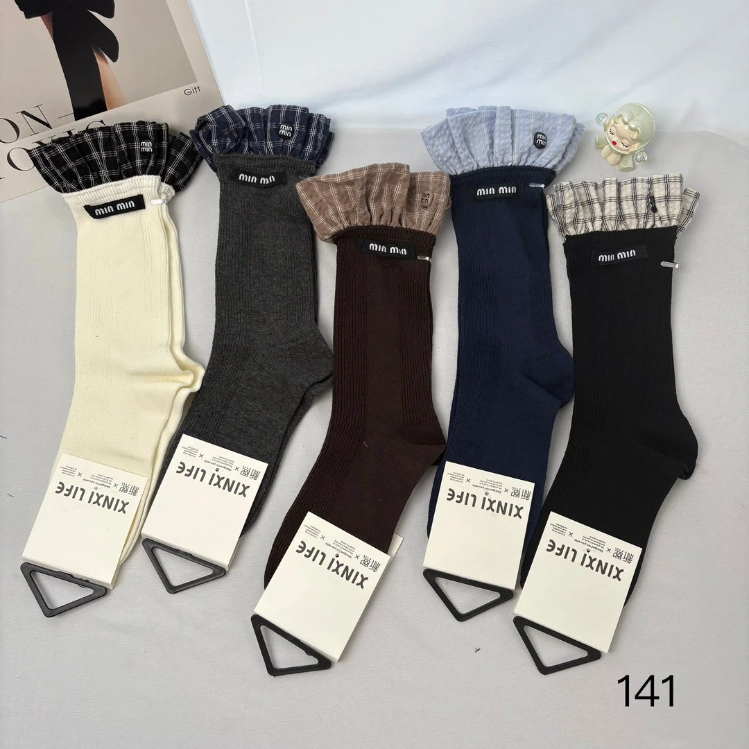 141（新熙）女士中筒袜休闲百搭