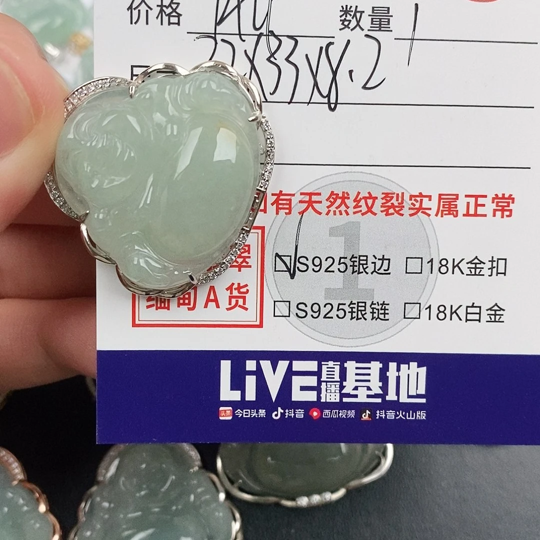 翡翠银S925镶嵌颈饰