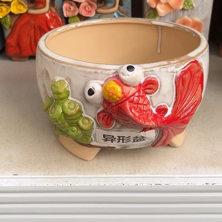 粗陶材质多肉花盆