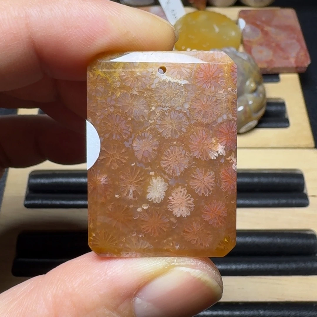 硅化珊瑚（珊瑚玉）纯天然色有机玉石未镶嵌