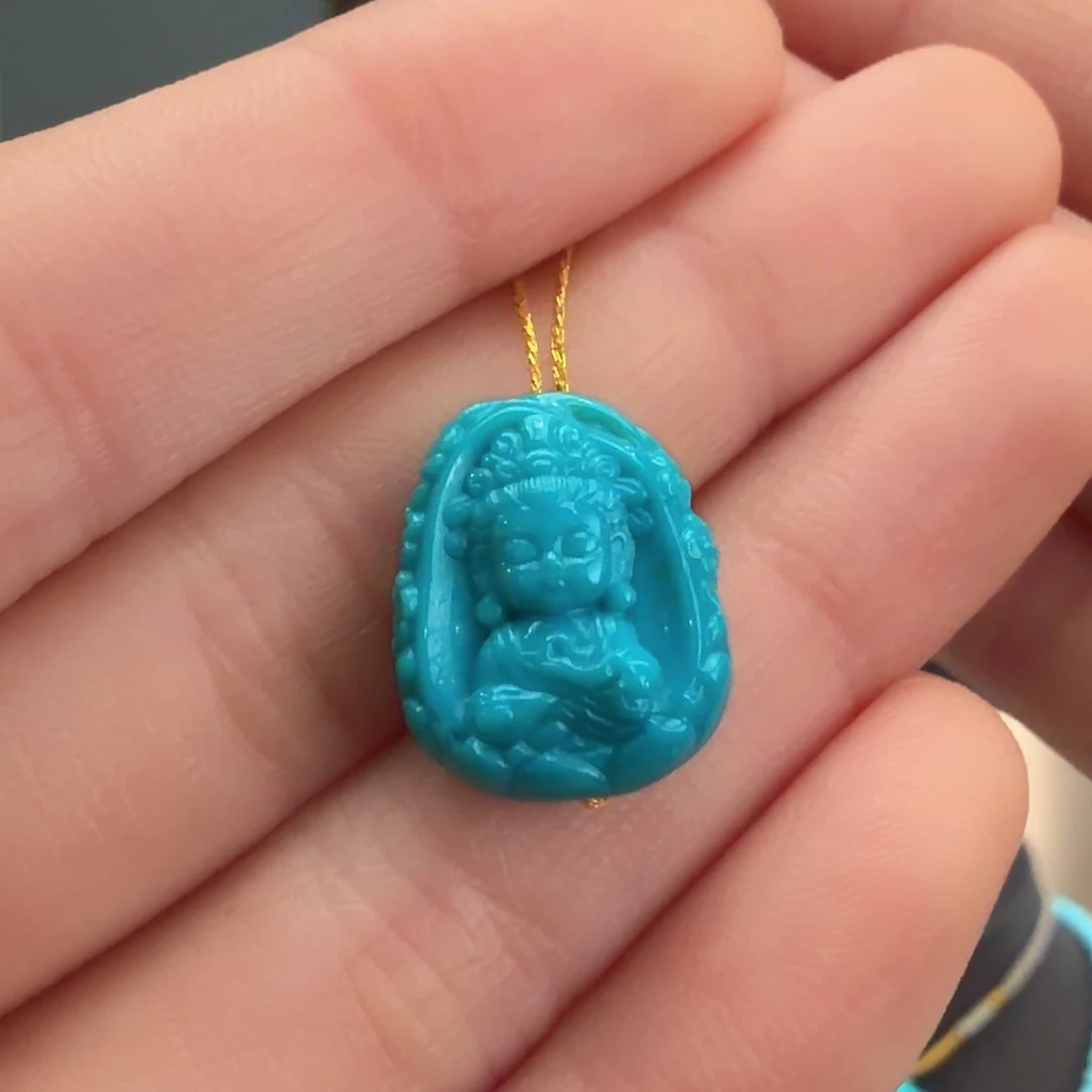 绿松石未镶嵌颈饰