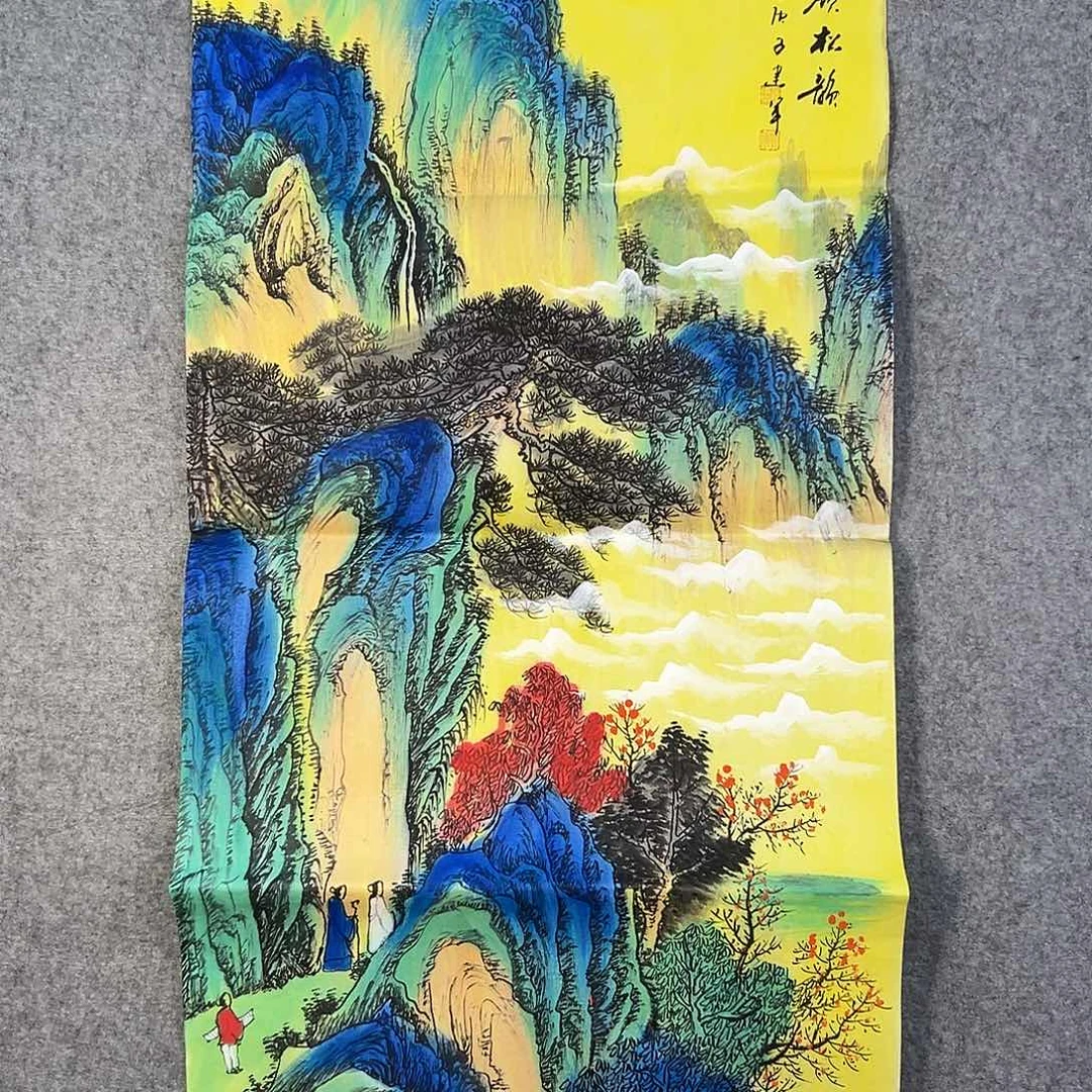 国画779 花鸟在树丛的顶端鸣叫叫声