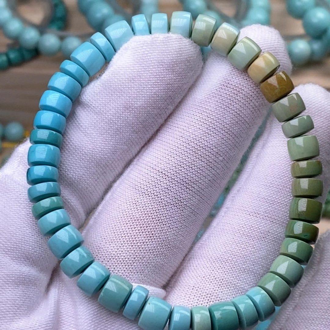 未镶嵌绿松石珠宝奇石6.4mm