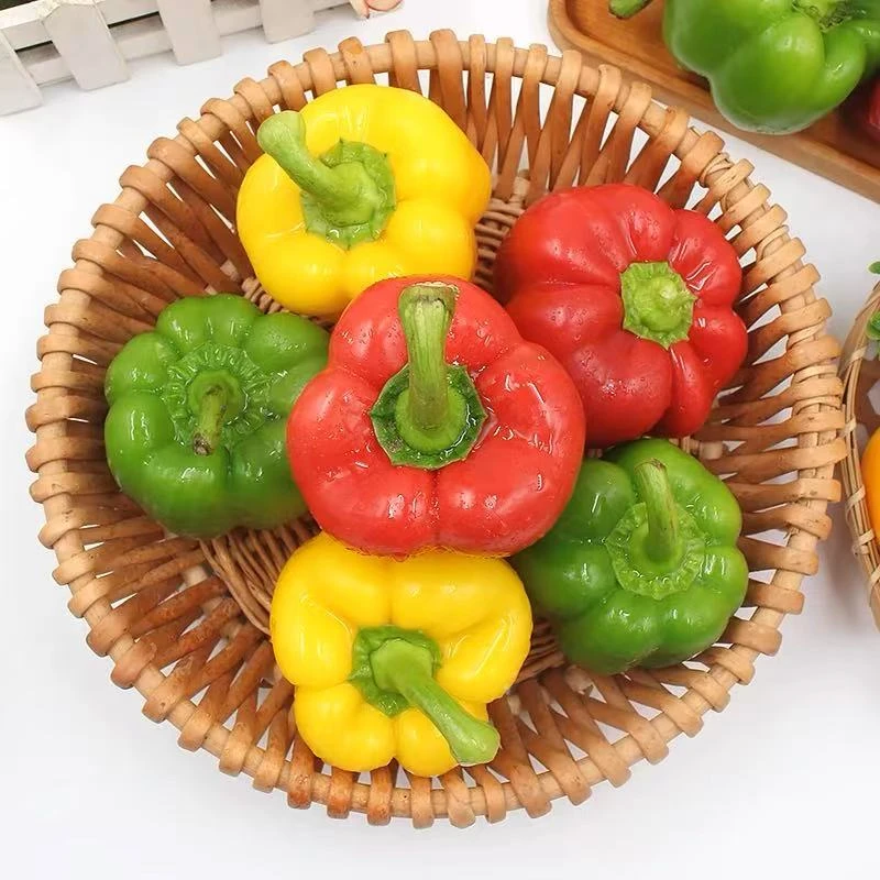 甜椒生吃不辣五彩椒4.5斤新鲜圆椒红椒黄椒七彩辣椒水果甜椒