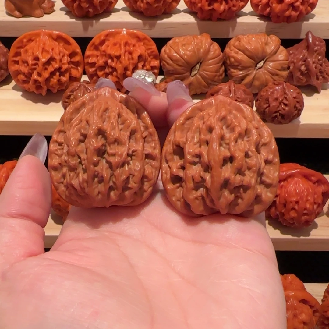 吊坠文玩核桃麦穗虎头40精品2336