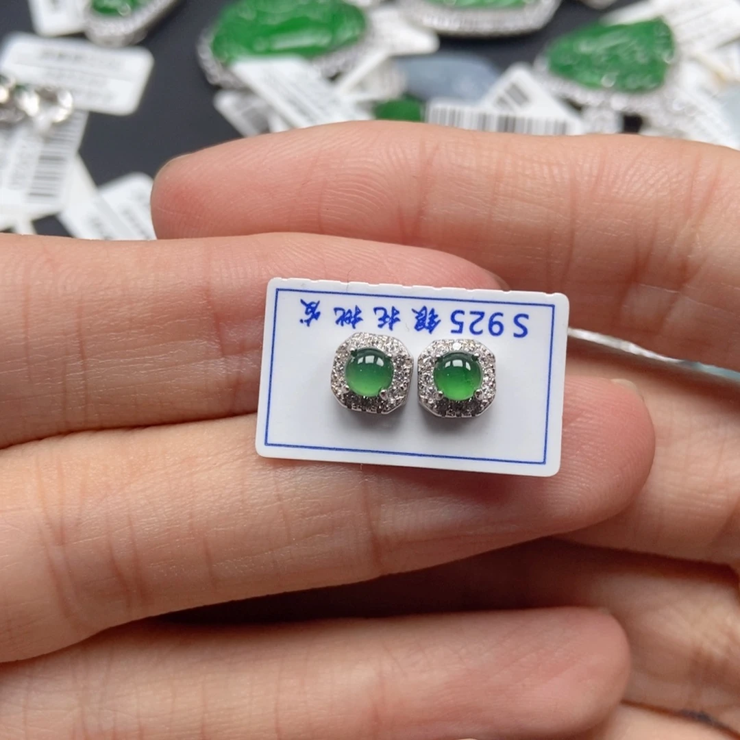 翡翠银S925镶嵌颈饰