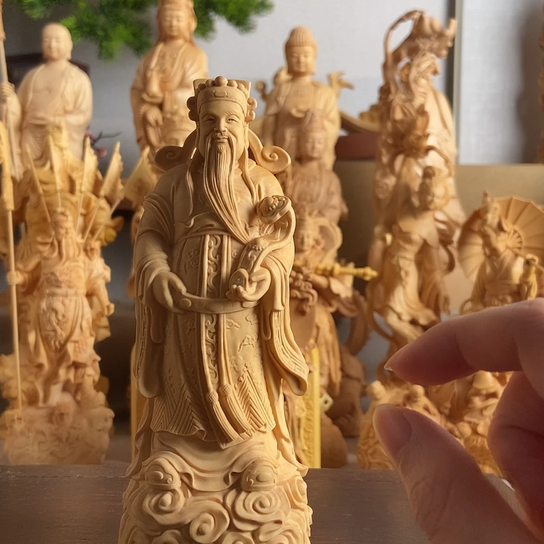 王***健黄杨木小叶黄杨木雕禄星