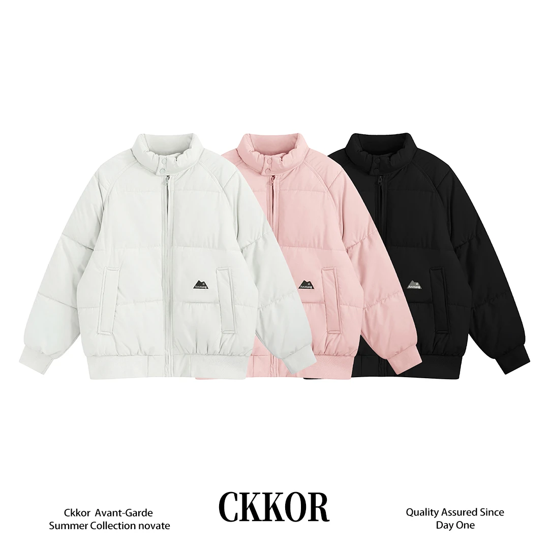 CKKOR秋冬新款防寒保暖加厚棉服外套女韩版时尚百搭宽松立领棉衣