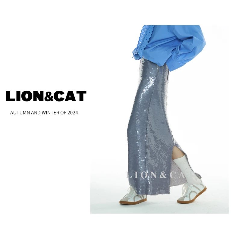 LIONCAT/重工亮片半身裙长鱼尾裙#409458