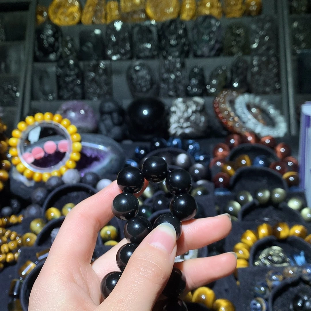 黑曜岩手链未镶嵌A****a