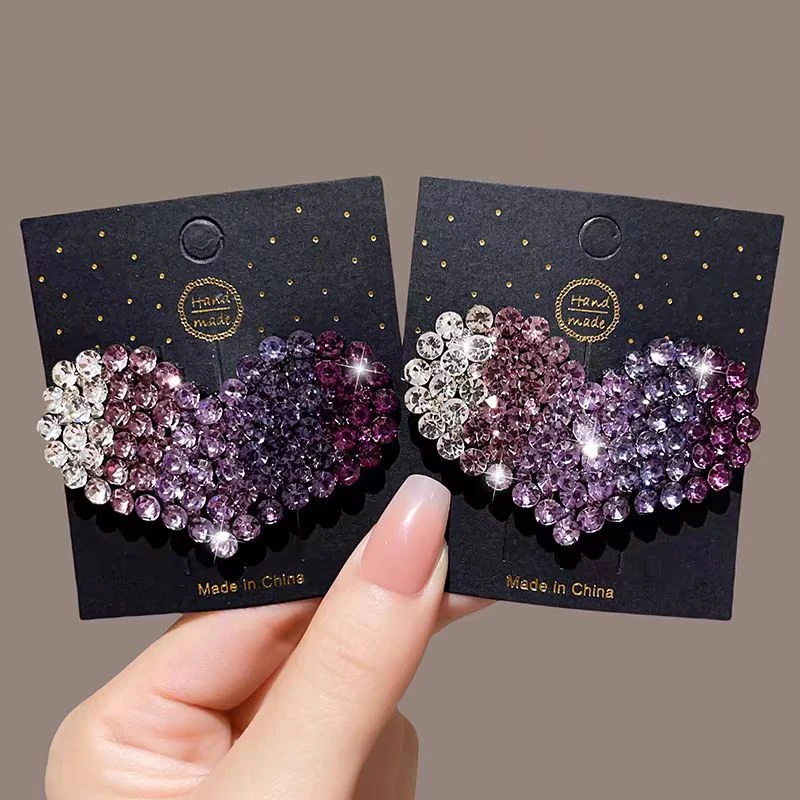 儿童爱心发夹前额侧边刘海bb夹后脑勺碎发整理发卡头饰1391+1391