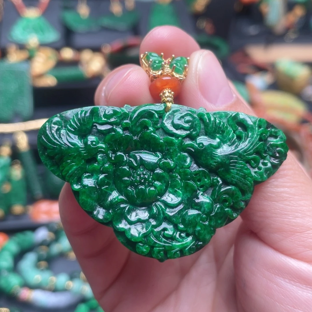 翡翠银S925镶嵌颈饰