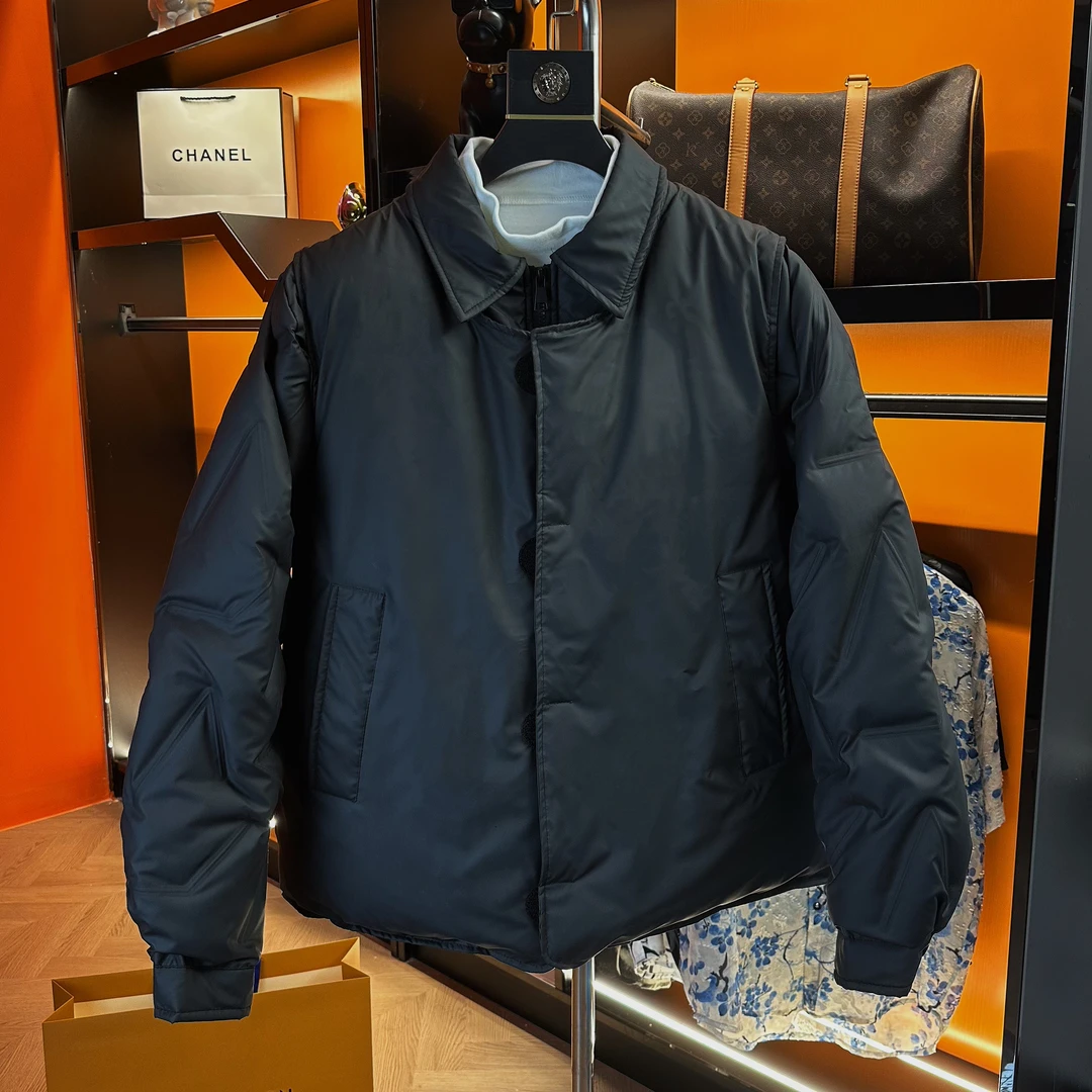 2假两件羽绒服高品质休闲百搭宽松高级感保暖上衣外套男