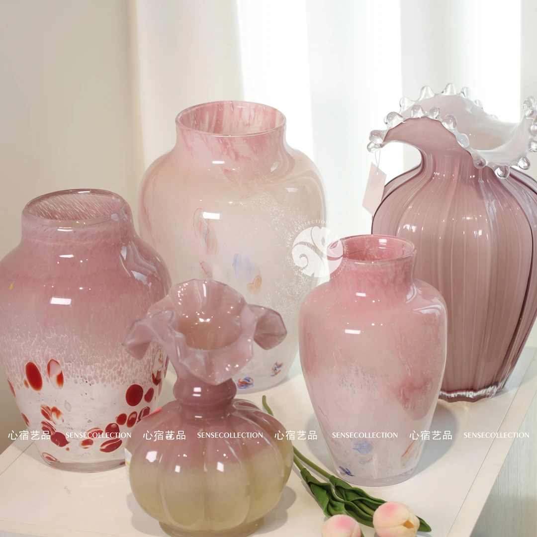 【直播链接】芬顿经典琉璃插花花瓶家居轻奢餐厅摆件